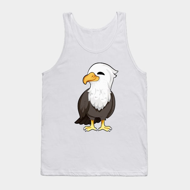 Kawaii white-tailed eagle Tank Top by Modern Medieval Design